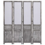 vidaXL 3/4/5/6-Panel Room Divider Fabric Privacy Screen Partition Gray/Brown