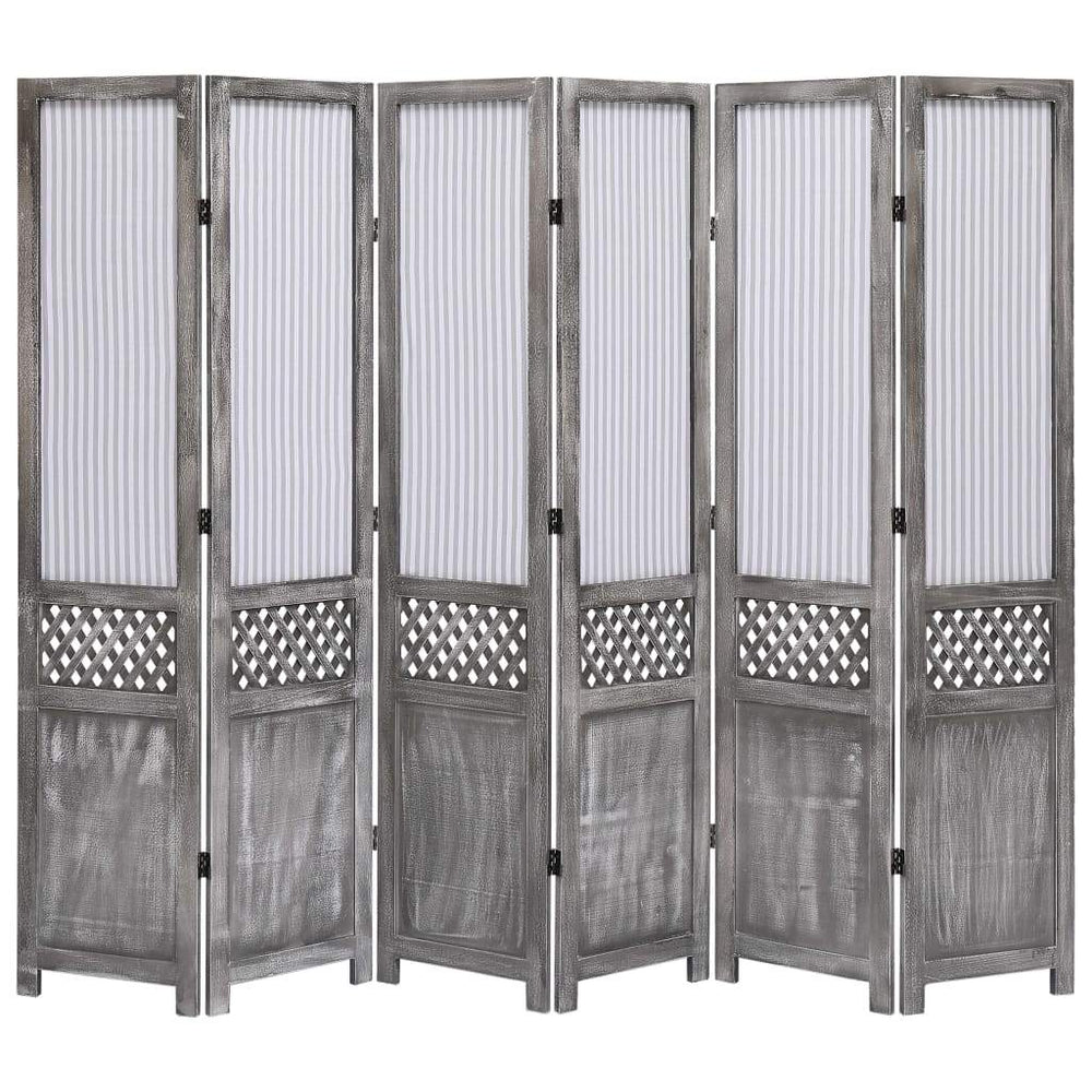 vidaXL 3/4/5/6-Panel Room Divider Fabric Privacy Screen Partition Gray/Brown