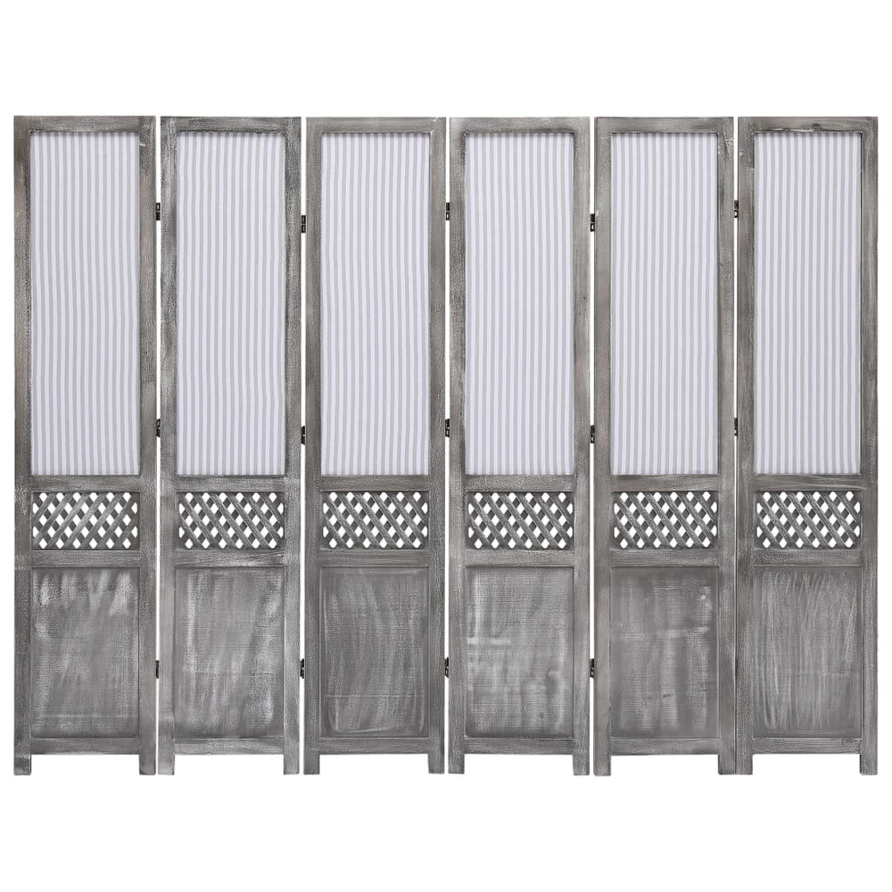 vidaXL 3/4/5/6-Panel Room Divider Fabric Privacy Screen Partition Gray/Brown