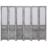 vidaXL 3/4/5/6-Panel Room Divider Fabric Privacy Screen Partition Gray/Brown