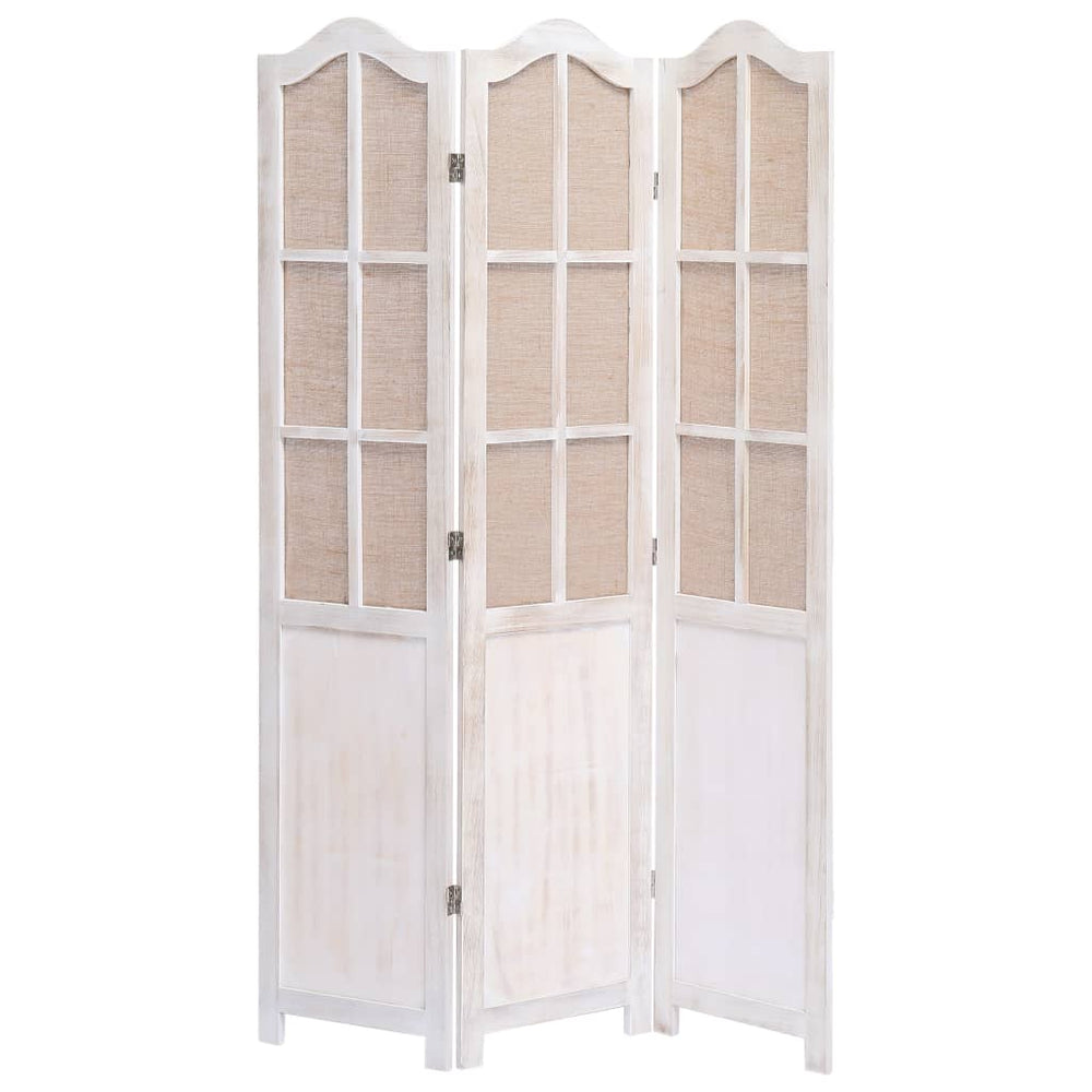 vidaXL 3/4/5/6-Panel Room Divider Fabric Privacy Screen Partition Gray/Brown