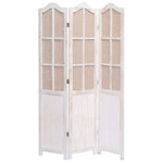 vidaXL 3/4/5/6-Panel Room Divider Fabric Privacy Screen Partition Gray/Brown
