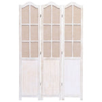 vidaXL 3/4/5/6-Panel Room Divider Fabric Privacy Screen Partition Gray/Brown