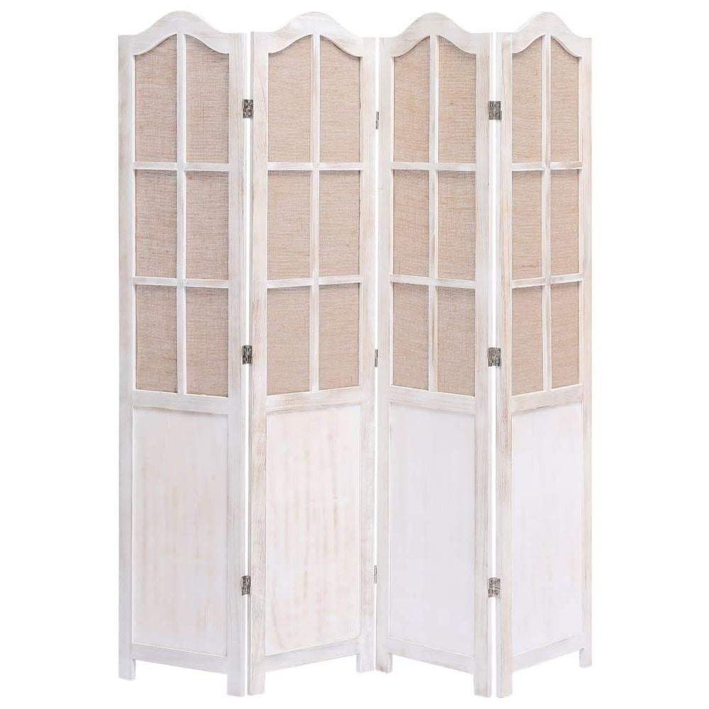 vidaXL 3/4/5/6-Panel Room Divider Fabric Privacy Screen Partition Gray/Brown