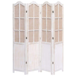 vidaXL 3/4/5/6-Panel Room Divider Fabric Privacy Screen Partition Gray/Brown