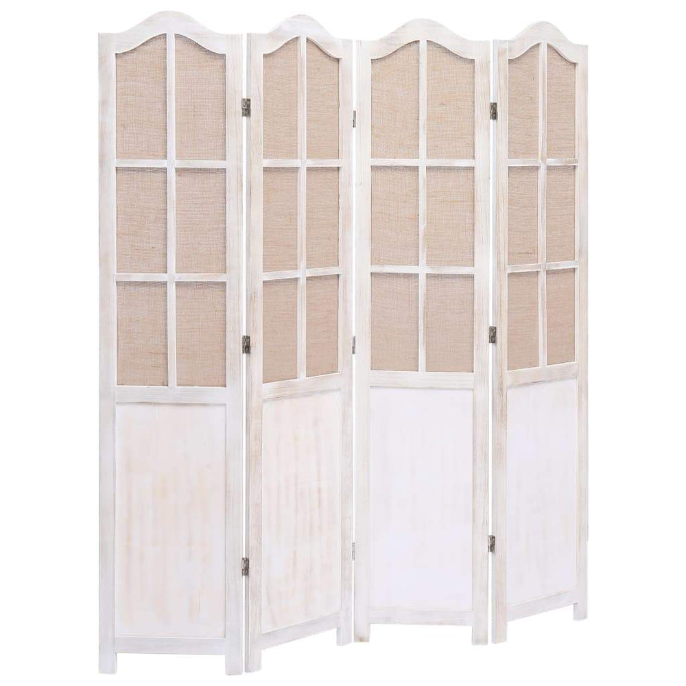 vidaXL 3/4/5/6-Panel Room Divider Fabric Privacy Screen Partition Gray/Brown