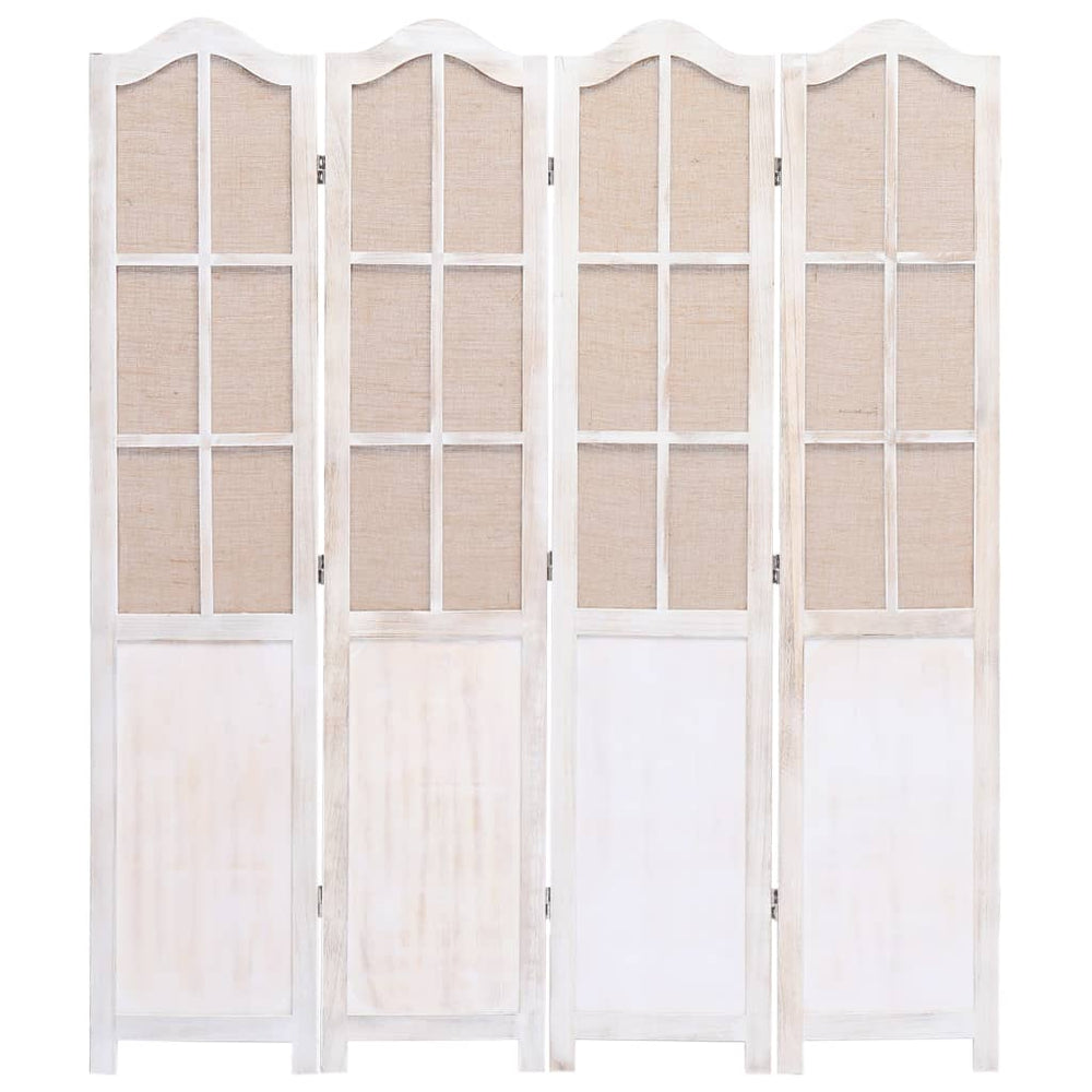 vidaXL 3/4/5/6-Panel Room Divider Fabric Privacy Screen Partition Gray/Brown