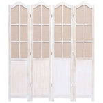 vidaXL 3/4/5/6-Panel Room Divider Fabric Privacy Screen Partition Gray/Brown