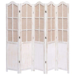 vidaXL 3/4/5/6-Panel Room Divider Fabric Privacy Screen Partition Gray/Brown