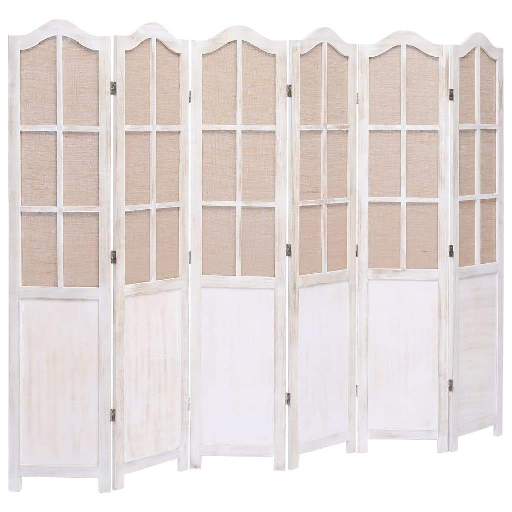 vidaXL 3/4/5/6-Panel Room Divider Fabric Privacy Screen Partition Gray/Brown