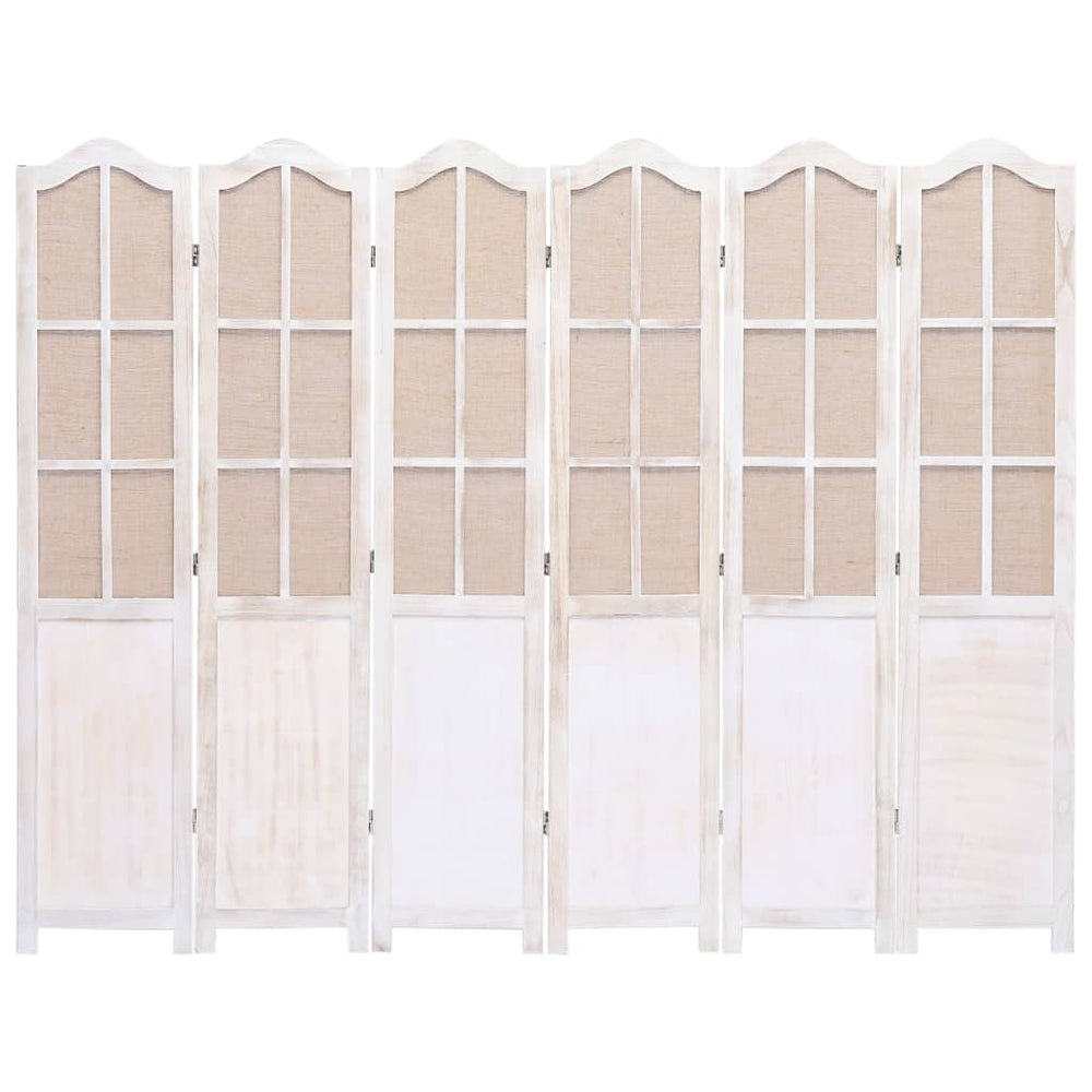 vidaXL 3/4/5/6-Panel Room Divider Fabric Privacy Screen Partition Gray/Brown