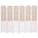 vidaXL 3/4/5/6-Panel Room Divider Fabric Privacy Screen Partition Gray/Brown