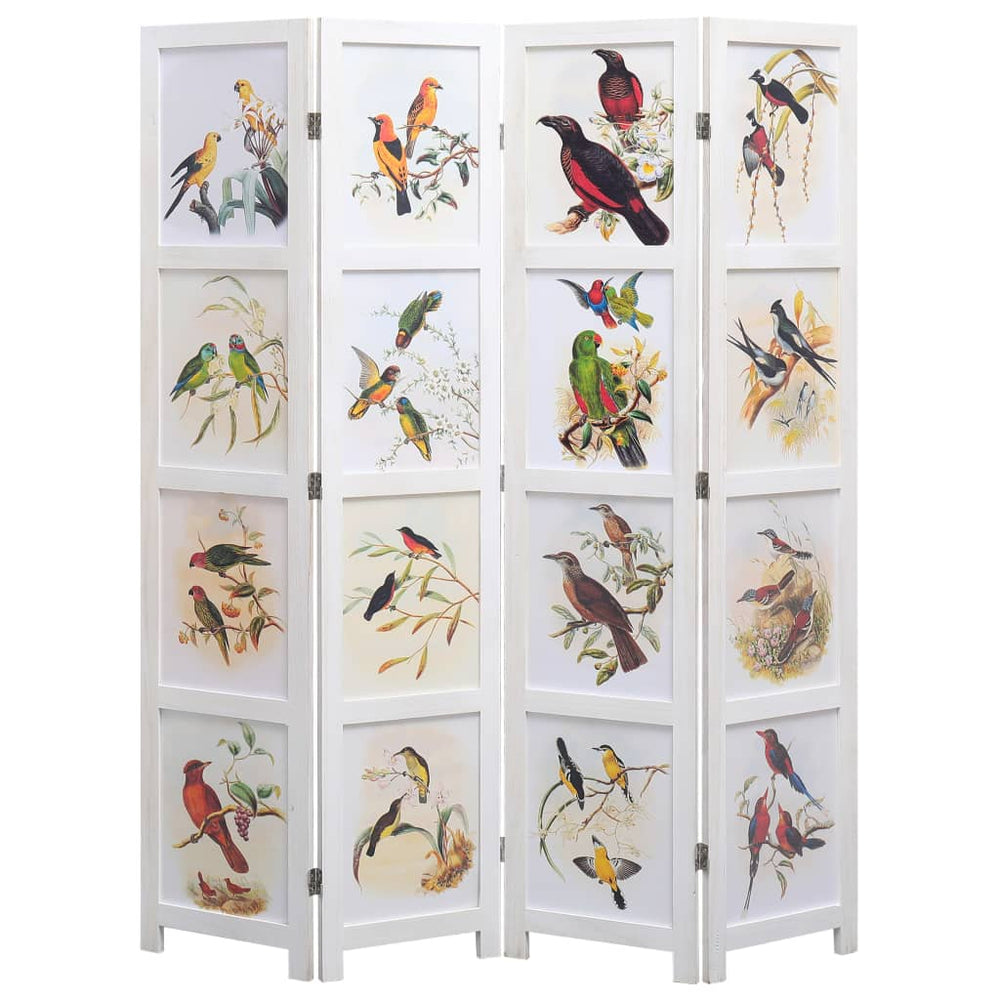 vidaXL 3/4/5/6-Panel Room Divider White Privacy Panel Screen Space Partition