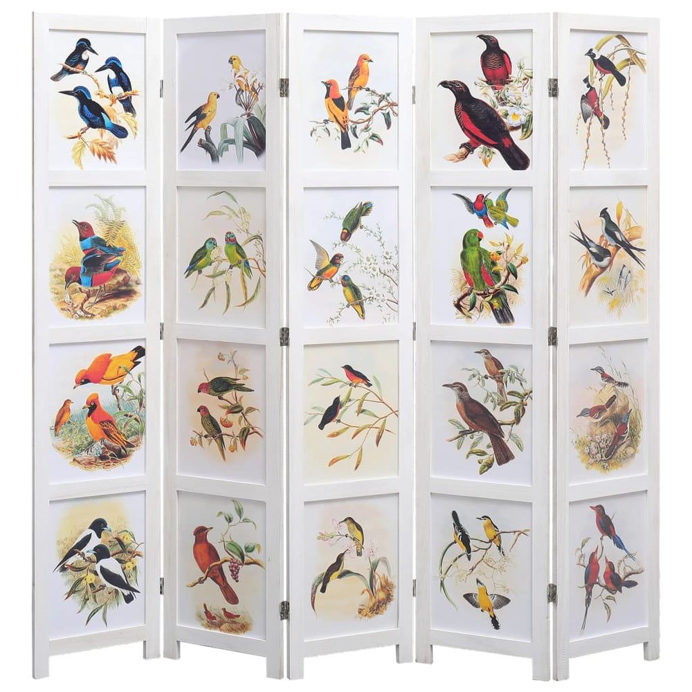 vidaXL 3/4/5/6-Panel Room Divider White Privacy Panel Screen Space Partition