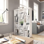 vidaXL Room Divider/Book Cabinet Chipboard Standing Shelf Rack Multi Colors