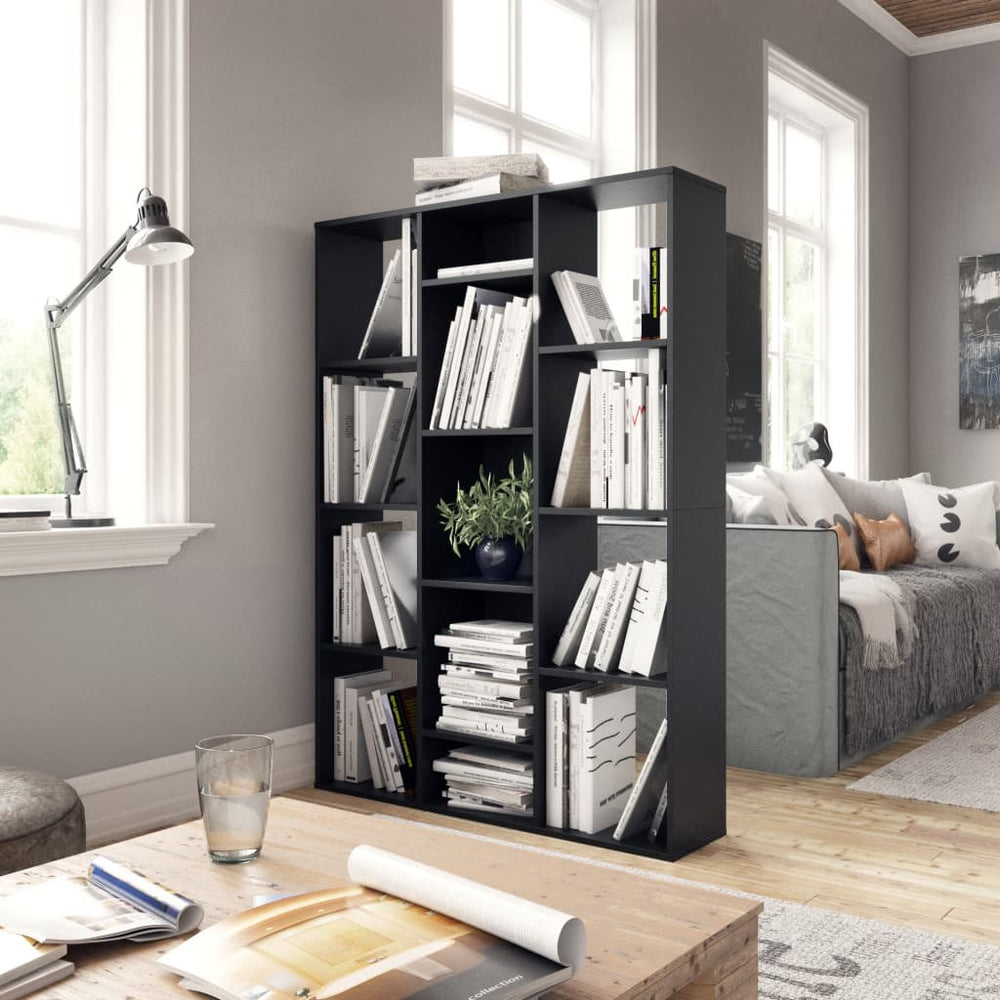 vidaXL Room Divider/Book Cabinet Chipboard Standing Shelf Rack Multi Colors