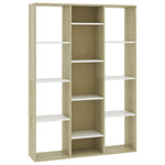 vidaXL Room Divider/Book Cabinet Chipboard Standing Shelf Rack Multi Colors