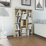 vidaXL Room Divider/Book Cabinet Chipboard Standing Shelf Rack Multi Colors
