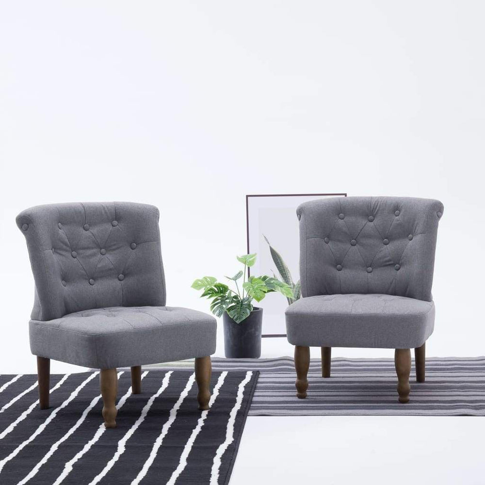 1/2x French Chairs Fabric Lounge Seating Dining Chair Multi Colors