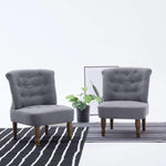 1/2x French Chairs Fabric Lounge Seating Dining Chair Multi Colors