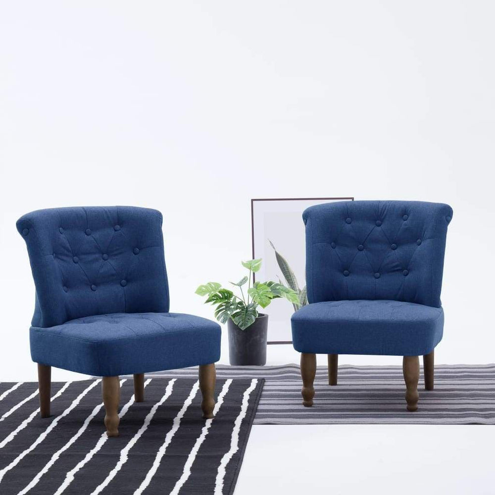 1/2x French Chairs Fabric Lounge Seating Dining Chair Multi Colors.