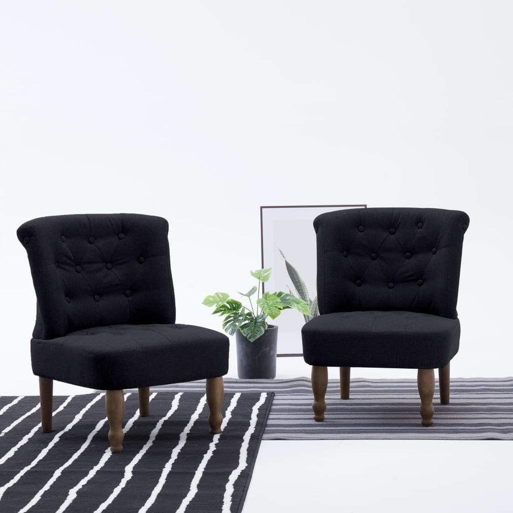 1/2x French Chairs Fabric Lounge Seating Dining Chair Multi Colors.