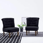 1/2x French Chairs Fabric Lounge Seating Dining Chair Multi Colors.