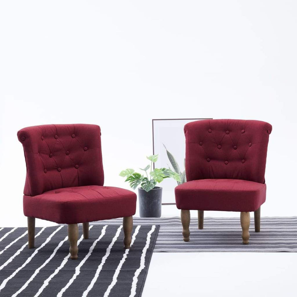 1/2x French Chairs Fabric Lounge Seating Dining Chair Multi Colors.