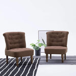 1/2x French Chairs Fabric Lounge Seating Dining Chair Multi Colors.