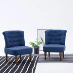 1/2x French Chairs Fabric Lounge Seating Dining Chair Multi Colors.