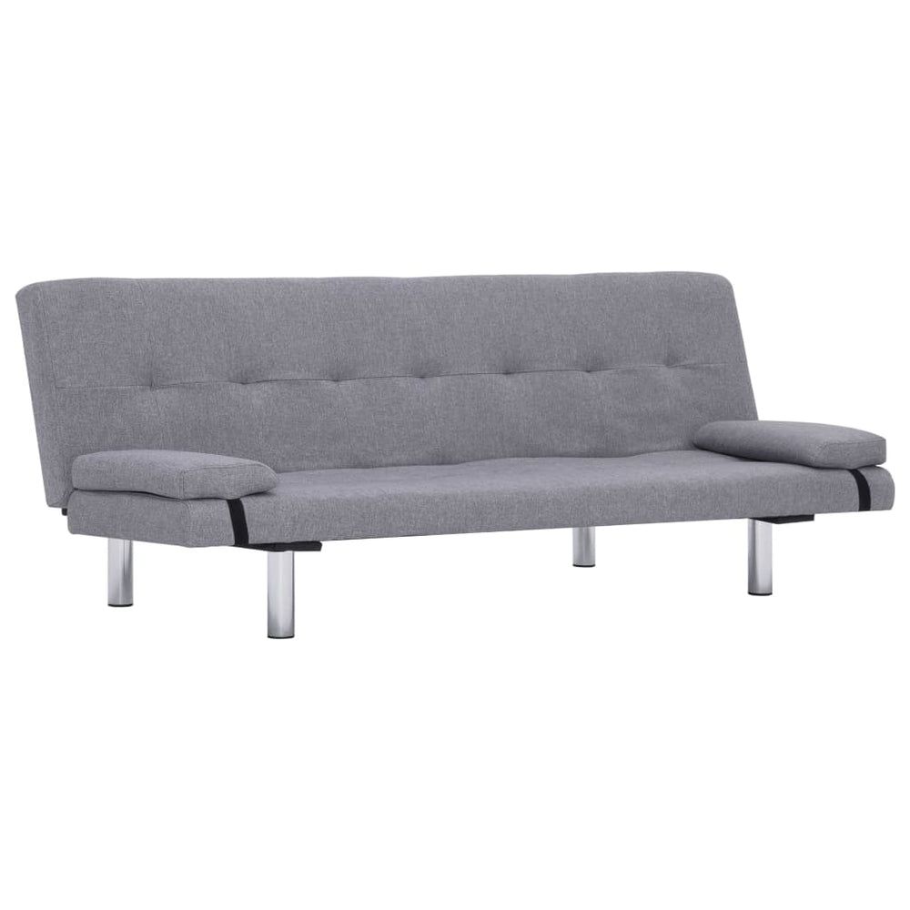 vidaXL Sofa Bed with Two Pillows Faux Leather Couch Chaise Lounge Multi Colors