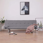 vidaXL Sofa Bed with Two Pillows Faux Leather Couch Chaise Lounge Multi Colors