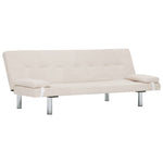 vidaXL Sofa Bed with Two Pillows Faux Leather Couch Chaise Lounge Multi Colors