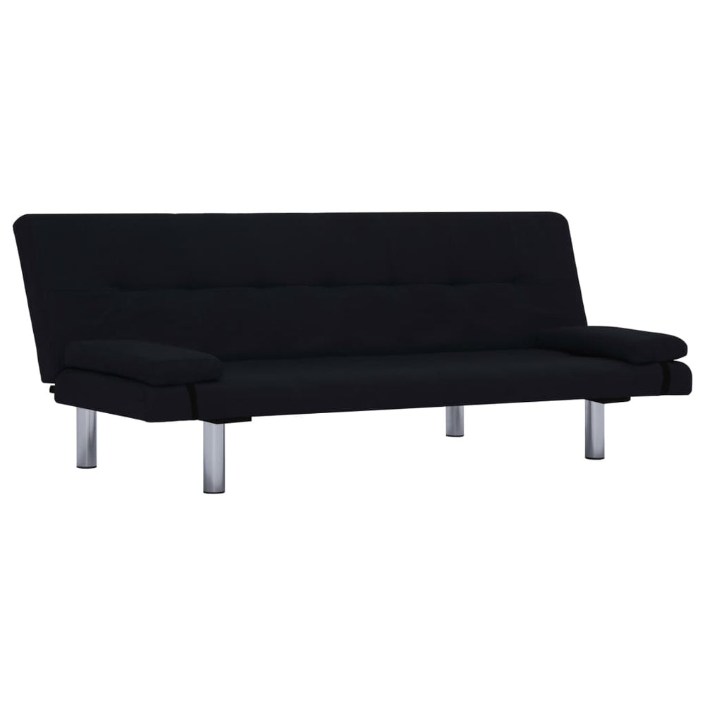 vidaXL Sofa Bed with Two Pillows Faux Leather Couch Chaise Lounge Multi Colors