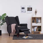 Recliner Dark Gray Fabric.