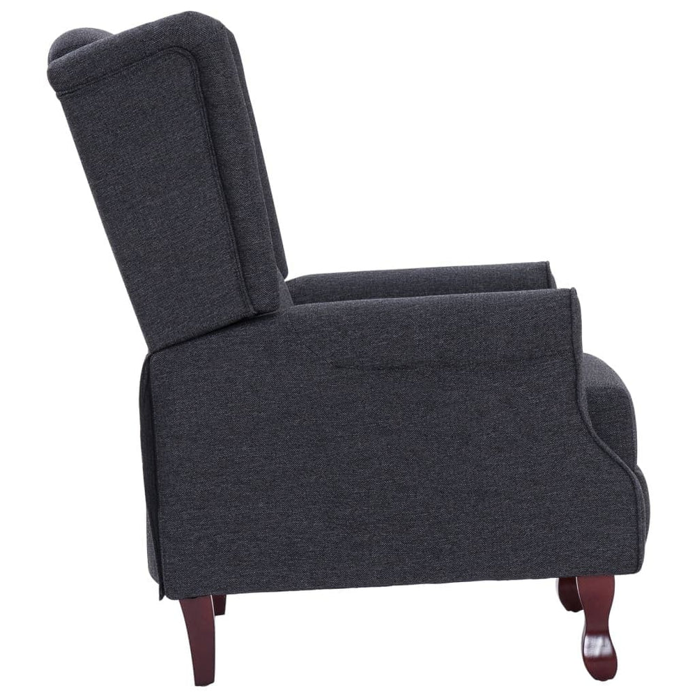 Recliner Dark Gray Fabric.