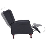Recliner Dark Gray Fabric.