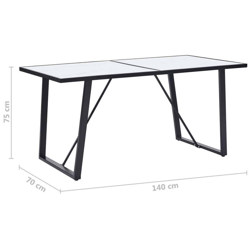 vidaXL Dining Table Tempered Glass Kitchen Dining Room Multi Colors/Sizes