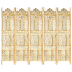 vidaXL Solid Mango Wood Hand Carved Room Divider Screen Multi Sizes/Colors