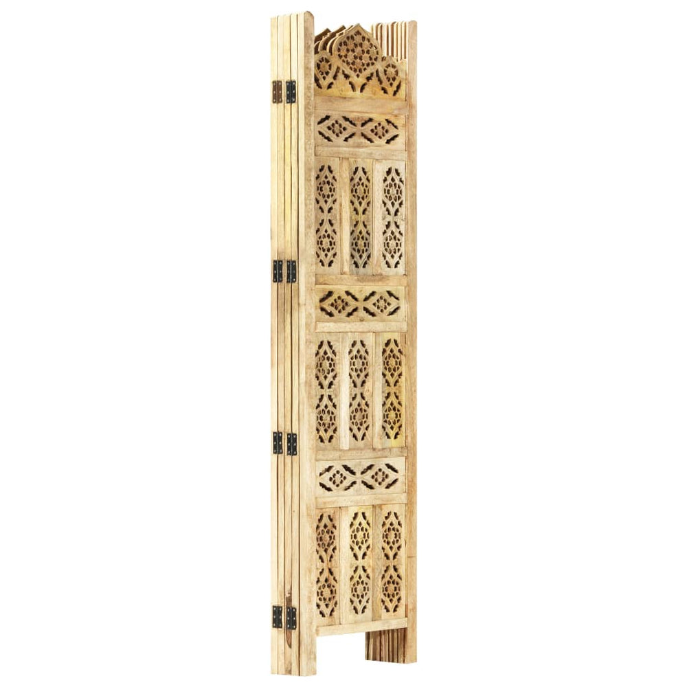 vidaXL Solid Mango Wood Hand Carved Room Divider Screen Multi Sizes/Colors