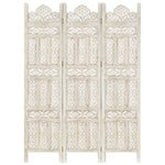 vidaXL Solid Mango Wood Hand Carved Room Divider Screen Multi Sizes/Colors