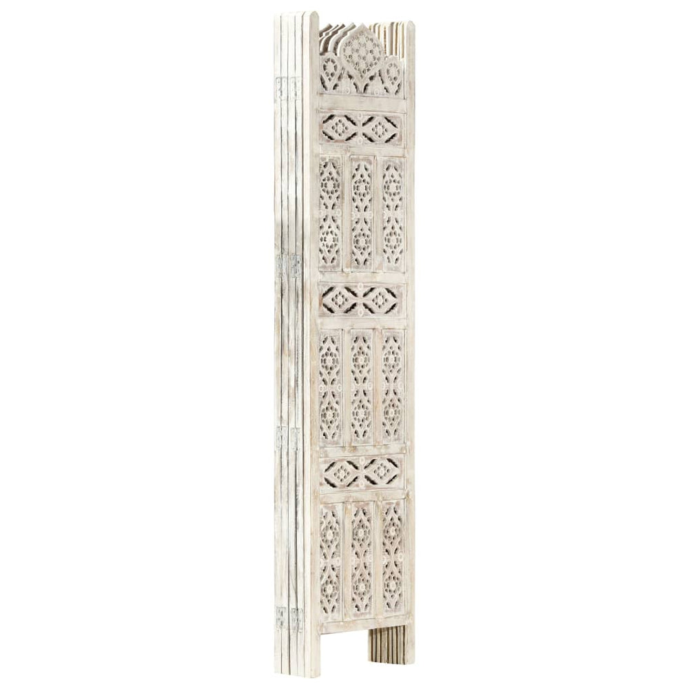 vidaXL Solid Mango Wood Hand Carved Room Divider Screen Multi Sizes/Colors