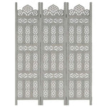 vidaXL Solid Mango Wood Hand Carved Room Divider Screen Multi Sizes/Colors