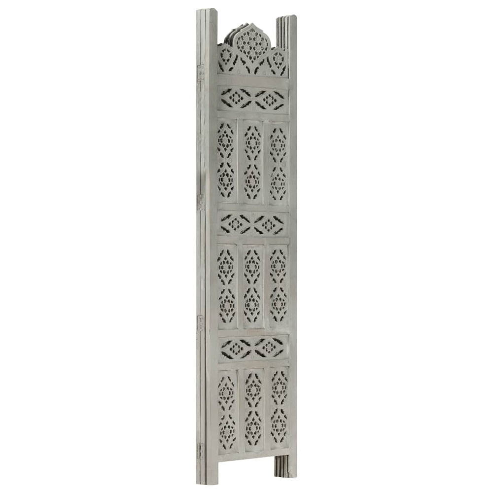 vidaXL Solid Mango Wood Hand Carved Room Divider Screen Multi Sizes/Colors