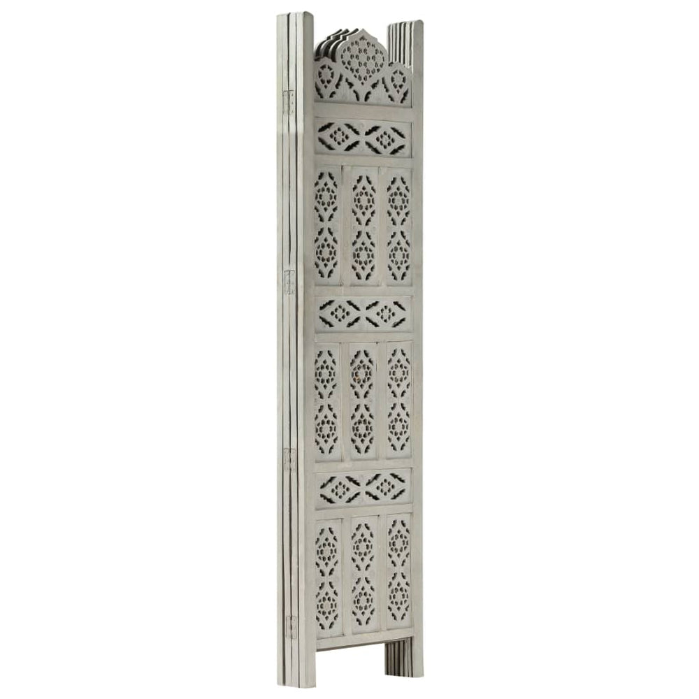 vidaXL Solid Mango Wood Hand Carved Room Divider Screen Multi Sizes/Colors