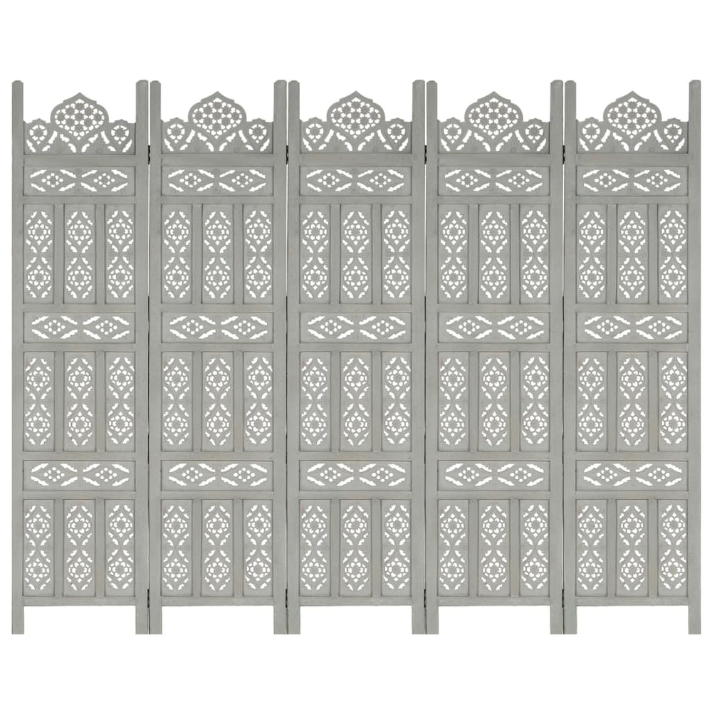 vidaXL Solid Mango Wood Hand Carved Room Divider Screen Multi Sizes/Colors