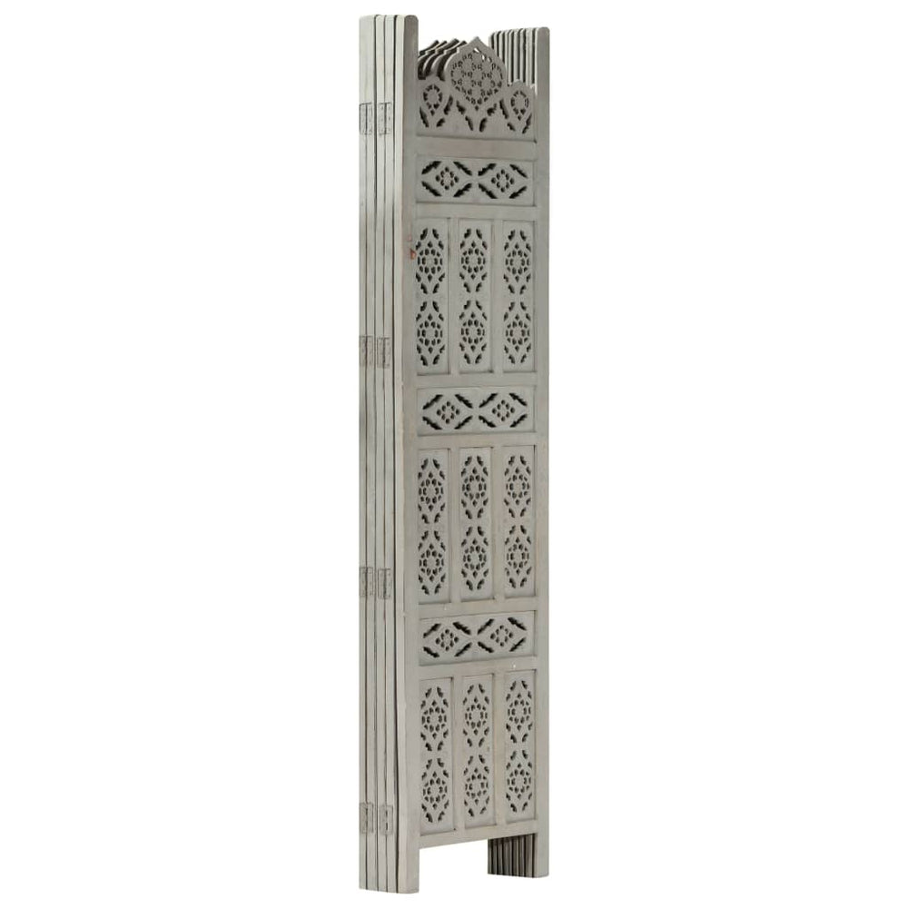 vidaXL Solid Mango Wood Hand Carved Room Divider Screen Multi Sizes/Colors
