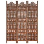 vidaXL Solid Mango Wood Hand Carved Room Divider Screen Multi Sizes/Colors