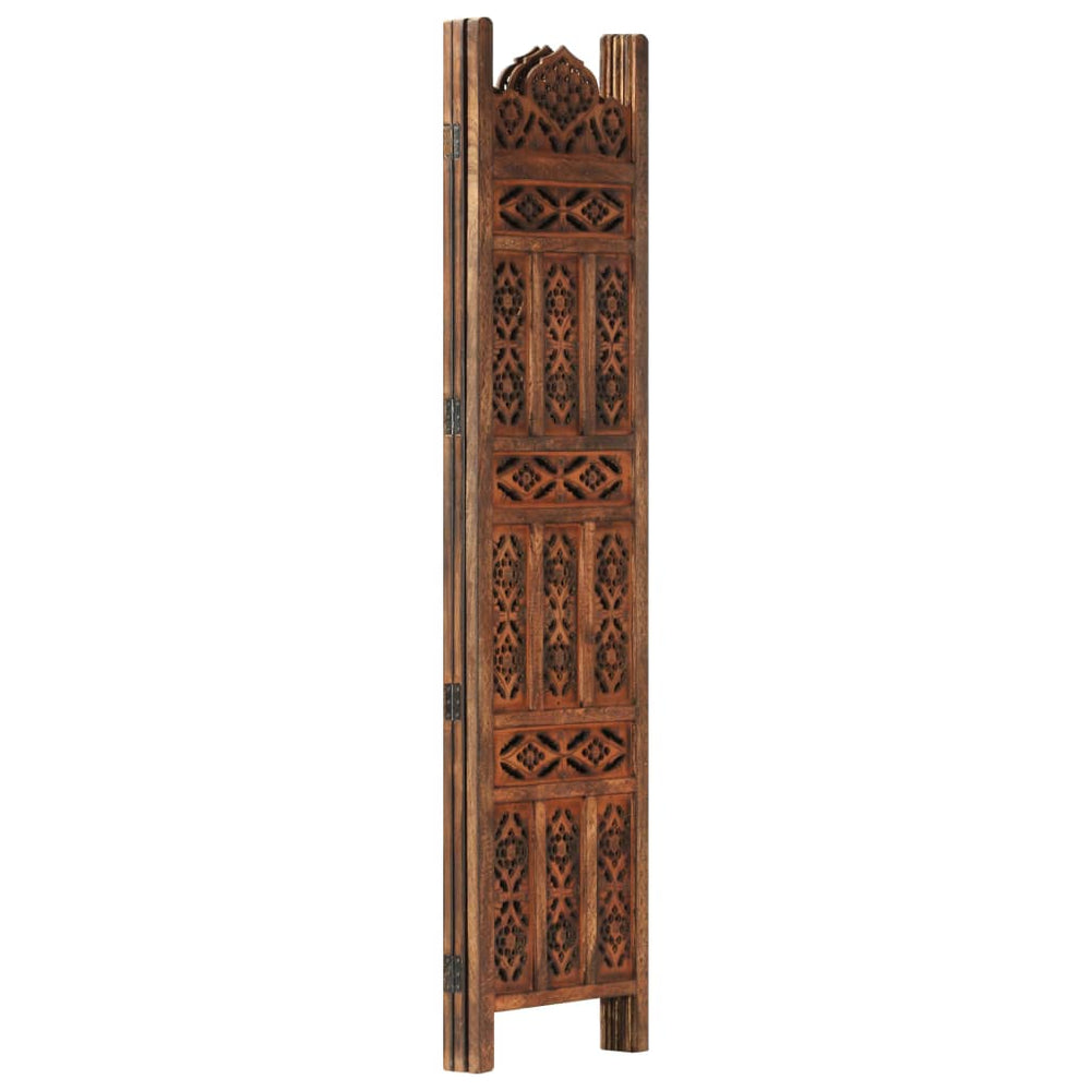 vidaXL Solid Mango Wood Hand Carved Room Divider Screen Multi Sizes/Colors