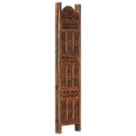vidaXL Solid Mango Wood Hand Carved Room Divider Screen Multi Sizes/Colors